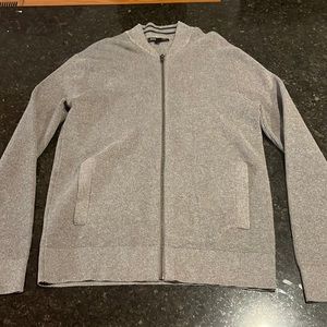 Gray Mens Banana Republic Sweater Zip Up Size Medium